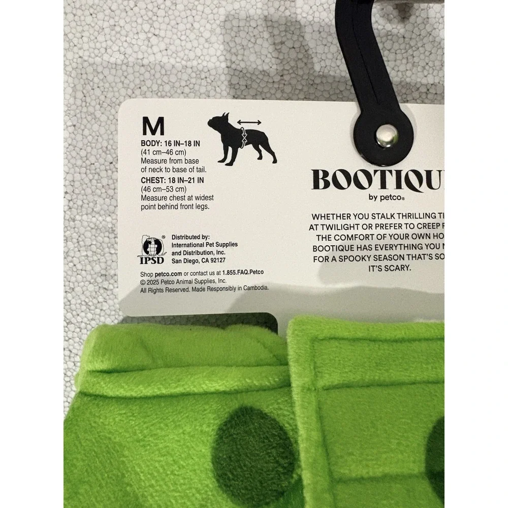 BOOTIQUE Dog PICKLE Halloween Costume IM KIND OF A BIG DILL Size MEDIUM